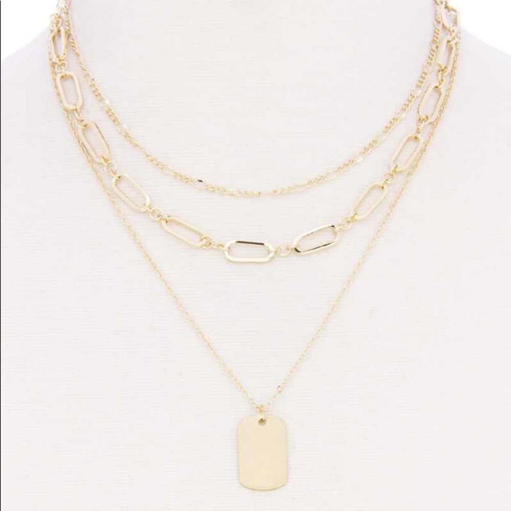 NEW✨Multi layer dog tag pendant necklace✨